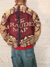Veste Harrington en tapisserie design unique fait main upcyclé retravaillé et tissé taille L n•887