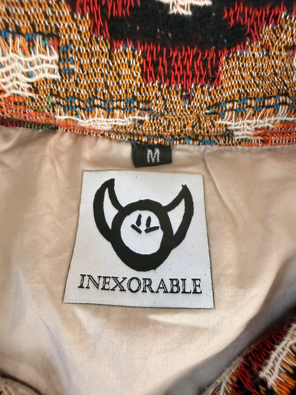 Veste Harrington en tapisserie design unique fait main upcyclé retravaillé et tissé taille M n•888