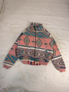 Veste Harrington en tapisserie design unique fait main upcyclé retravaillé et tissé taille M n•889