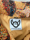 Veste Harrington en tapisserie design unique fait main upcyclé retravaillé et tissé taille M n•891