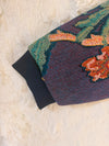 Veste Harrington en tapisserie design unique fait main upcyclé retravaillé et tissé taille M n•892