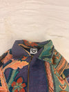 Veste Harrington en tapisserie design unique fait main upcyclé retravaillé et tissé taille M n•892