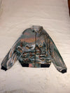 Veste Harrington en tapisserie design unique fait main upcyclé retravaillé et tissé taille M n•893