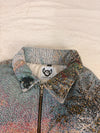 Veste Harrington en tapisserie design unique fait main upcyclé retravaillé et tissé taille M n•893