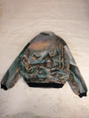 Veste Harrington en tapisserie design unique fait main upcyclé retravaillé et tissé taille M n•893
