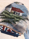 Veste Harrington en tapisserie design unique fait main upcyclé retravaillé et tissé taille M n•894
