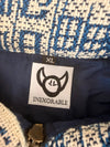 Veste Harrington en tapisserie design unique fait main upcyclé retravaillé et tissé taille XL n•898