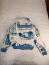 Veste Harrington en tapisserie design unique fait main upcyclé retravaillé et tissé taille XL n•899