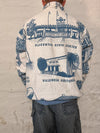 Veste Harrington en tapisserie design unique fait main upcyclé retravaillé et tissé taille XL n•899