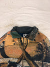 Veste Harrington en tapisserie design unique fait main upcyclé retravaillé et tissé taille XL n•901