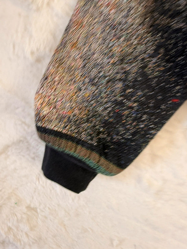 Veste Harrington en tapisserie design unique fait main upcyclé retravaillé et tissé taille XL n•901