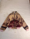 Veste Harrington en tapisserie design unique fait main upcyclé retravaillé et tissé taille S n•908