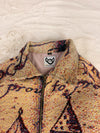 Veste Harrington en tapisserie design unique fait main upcyclé retravaillé et tissé taille S n•908