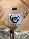 Veste à capuche en tapisserie design unique fait main upcyclé retravaillé et tissé taille L n•910