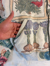 Veste à capuche en tapisserie design unique fait main upcyclé retravaillé et tissé taille L n•910