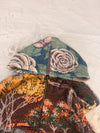 Veste à capuche en tapisserie design unique fait main upcyclé retravaillé et tissé taille L n•911