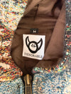Veste à capuche en tapisserie design unique fait main upcyclé retravaillé et tissé taille M n•912