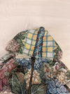 Veste à capuche en tapisserie design unique fait upcyclé retravaillé et tissé taille S n•915