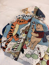Veste à capuche en tapisserie design unique fait main upcyclé retravaillé et tissé taille L n•916