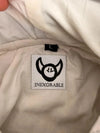 Veste à capuche en tapisserie design unique fait main upcyclé retravaillé et tissé taille L n•916