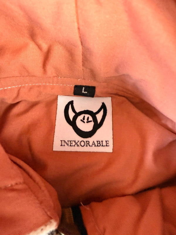 Veste à capuche en tapisserie design unique fait main upcyclé retravaillé et tissé taille L n•919