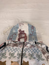 Veste à capuche en tapisserie design unique fait main upcyclé retravaillé et tissé taille L n•919