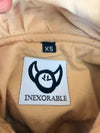 Veste à capuche en tapisserie design unique fait main upcyclé retravaillé et tissé taille XS n•926