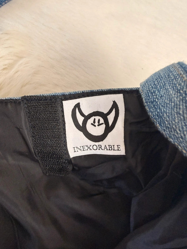 Sac à main en jean design unique fait main upcyclé retravaillé taille unique n•927
