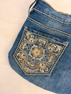 Sac à main en jean design unique fait main upcyclé retravaillé taille unique n•927