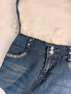 Sac à main en jean design unique fait main upcyclé retravaillé taille unique n•928