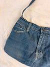 Sac à main en jean design unique fait main upcyclé retravaillé taille unique n•931