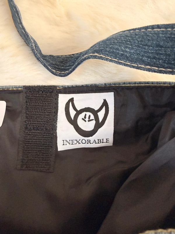 Sac à main en jean design unique fait main upcyclé retravaillé taille unique n•931