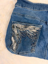 Sac à main en jean design unique fait main upcyclé retravaillé taille unique n•932