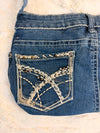 Sac à main en jean design unique fait main upcyclé retravaillé taille unique n•938