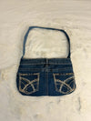Sac à main en jean design unique fait main upcyclé retravaillé taille unique n•938
