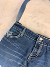 Sac à main en jean design unique fait main upcyclé retravaillé taille unique n•939