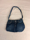 Sac à main en jean design unique fait main upcyclé retravaillé taille unique n•946