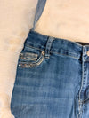 Sac à main en jean design unique fait main upcyclé retravaillé taille unique n•949