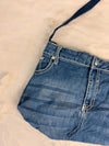 Sac à main en jean design unique fait main upcyclé retravaillé taille unique n•955