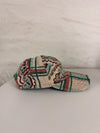 Casquette en tapisserie design unique fait main upcyclé retravaillé et tissé taille unique n•1007