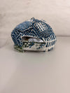 Casquette en tapisserie design unique fait main upcyclé retravaillé et tissé taille unique n•957