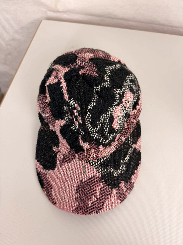 Casquette en tapisserie unisexe unique fait main upcyclé retravaillé et tissé taille unique n•959