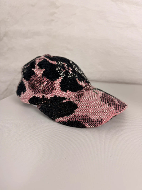 Casquette en tapisserie unisexe unique fait main upcyclé retravaillé et tissé taille unique n•959