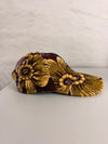 Casquette en tapisserie unisexe unique fait main upcyclé retravaillé et tissé taille unique n•960