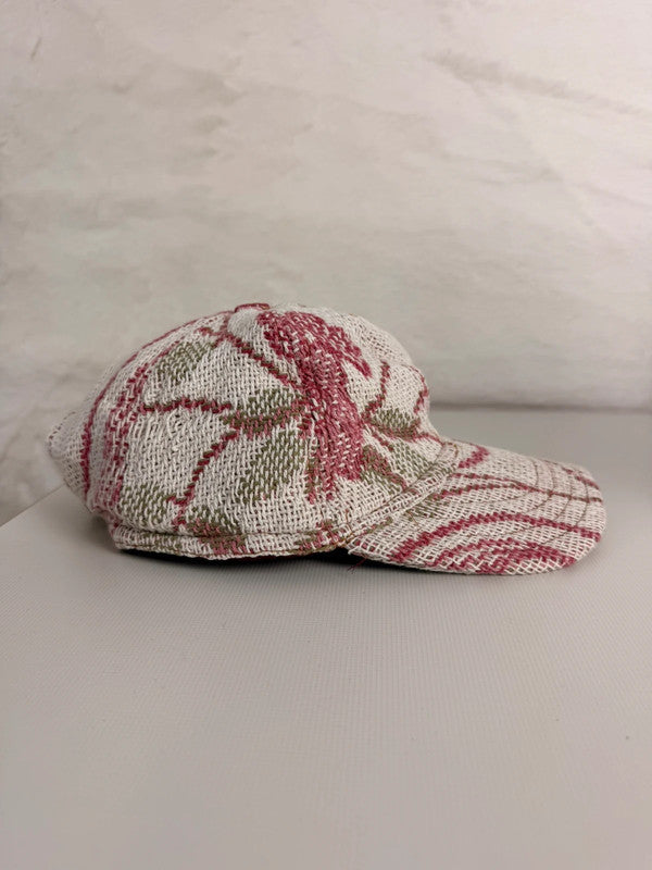 Casquette en tapisserie unisexe unique fait main upcyclé retravaillé et tissé taille unique n•961