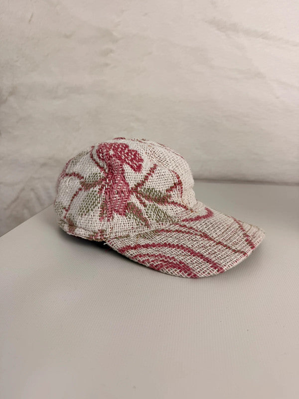 Casquette en tapisserie unisexe unique fait main upcyclé retravaillé et tissé taille unique n•961