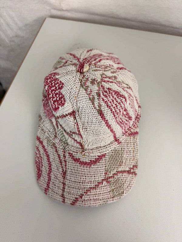 Casquette en tapisserie unisexe unique fait main upcyclé retravaillé et tissé taille unique n•961