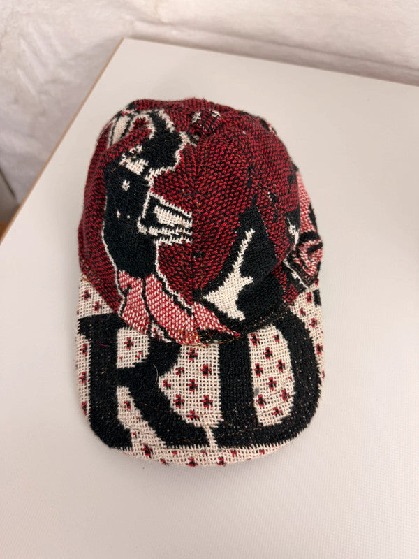 Casquette en tapisserie unisexe unique fait main upcyclé retravaillé et tissé taille unique n•963