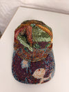 Casquette en tapisserie unisexe unique fait main upcyclé retravaillé et tissé taille unique n•964