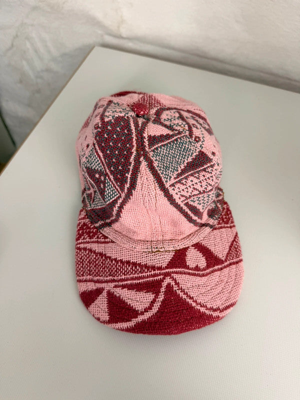 Casquette en tapisserie unisexe unique fait main upcyclé retravaillé et tissé taille unique n•965